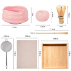 Authentic Matcha Tea Set – 7 - Piece Ceramic Kit with Spout Bowl & Gift Box - ZENRC Matcha Set