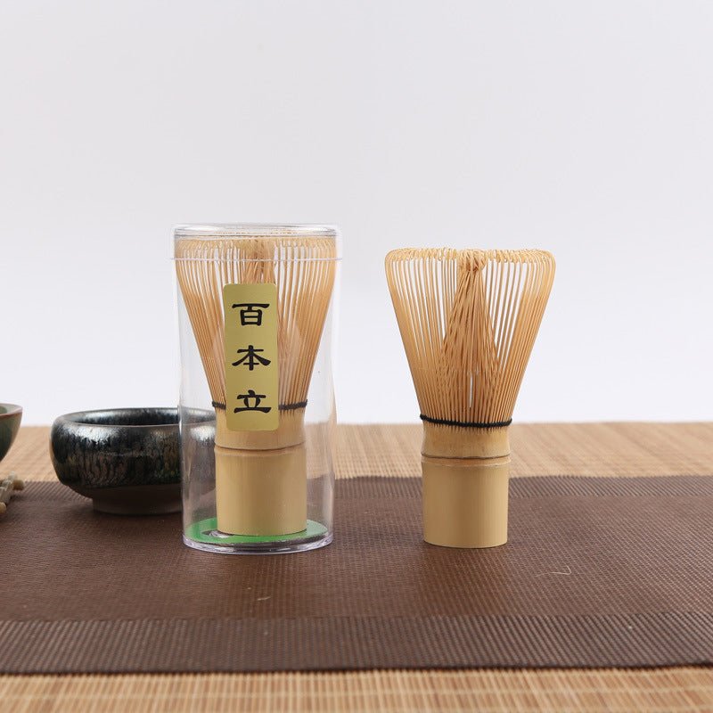 Bamboo Matcha Whisk – 100 - Prong Handmade Chasen for Frothy Matcha - ZENRC Matcha Set