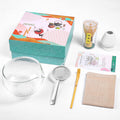 Ceremonial Matcha Tea Set – 6 - Piece Glass Kit with Textured Spout Bowl (No Tray) - ZENRC Matcha Set