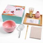 Cute Matcha Set 7-Piece – Pastel Spout Bowl & Tray Kit