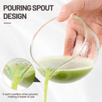 Glass Matcha Bowl – 400ml Spout Bowl with Drip - Free Pouring & Gift Box - ZENRC Matcha Set