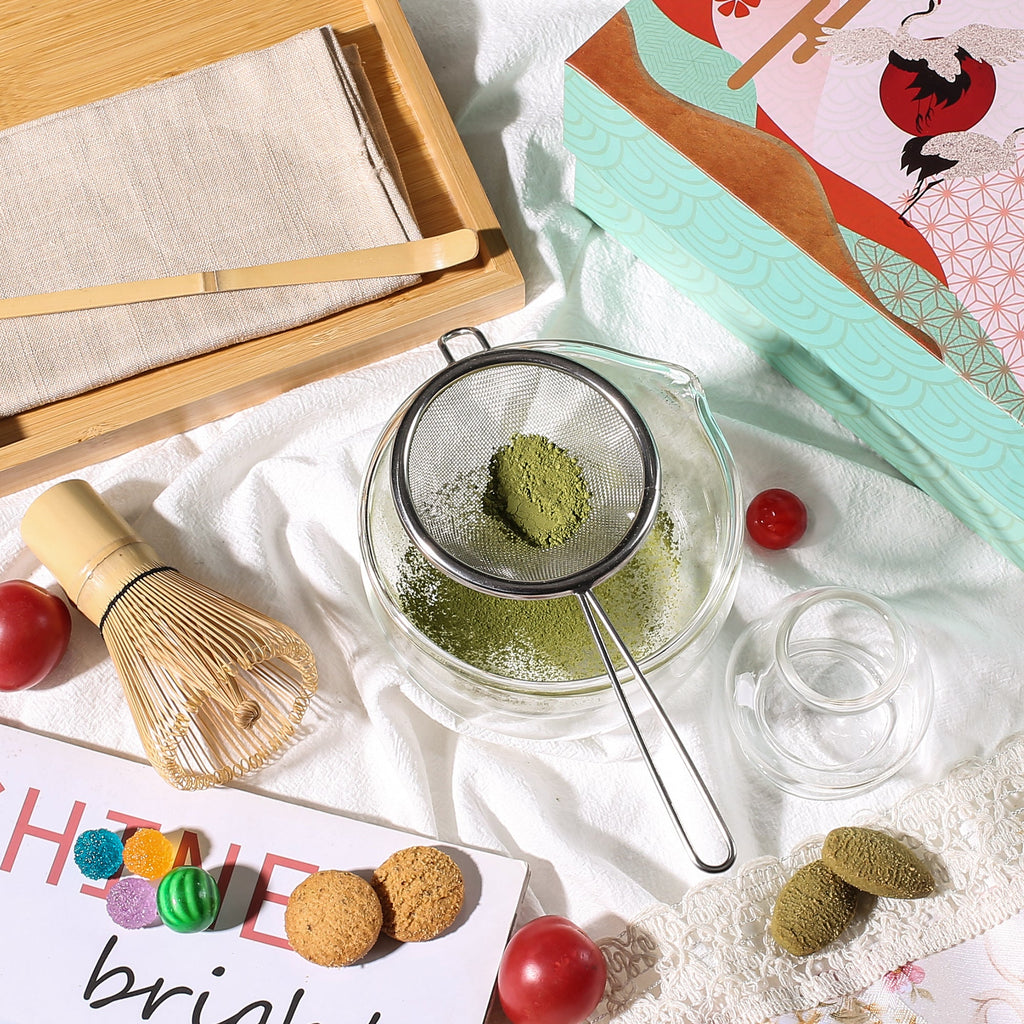 Matcha Ceremony Set – 6 - Piece Compact Kit with Spout Bowl (No Tray) - ZENRC Matcha Set