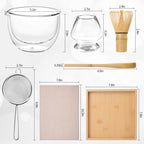 Matcha Ceremony Set – 6 - Piece Compact Kit with Spout Bowl (No Tray) - ZENRC Matcha Set