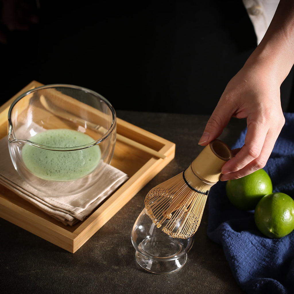 Matcha Chawan Set – 7 - Piece Ceremonial Kit with Double Wall Spout Bowl - ZENRC Matcha Set