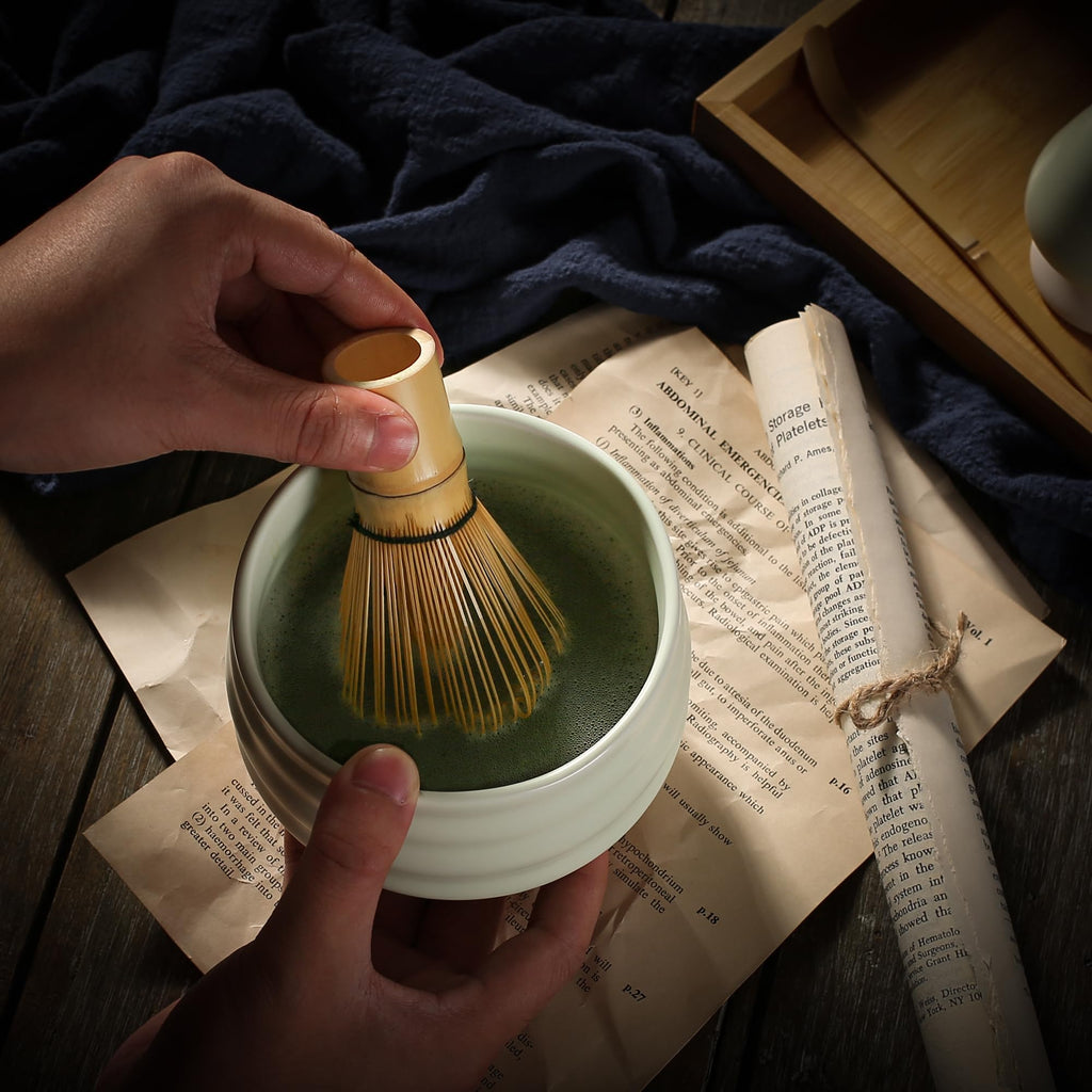 Matcha Green Tea Gift Set – 6 - Piece Ceramic Kit with Traditional Bowl (No Tray) - ZENRC Matcha Set