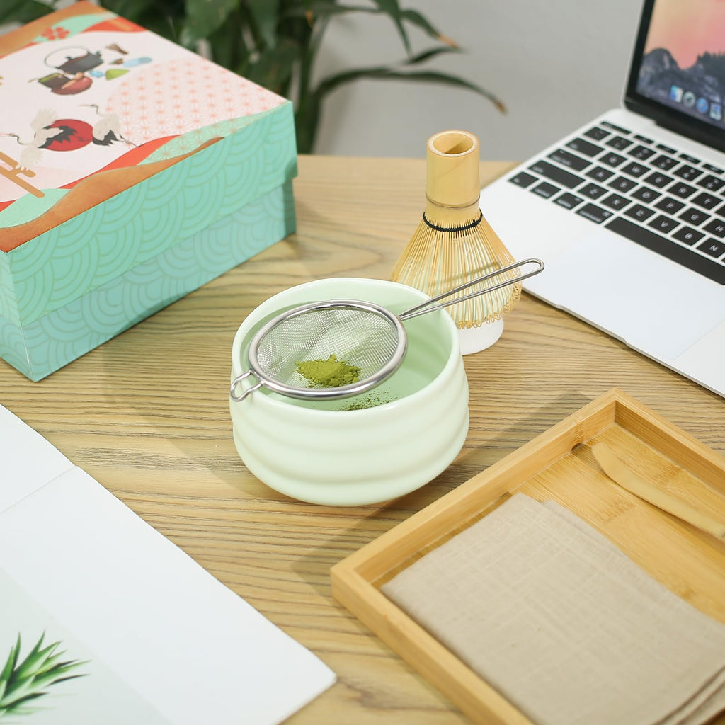 Matcha Green Tea Gift Set – 6 - Piece Ceramic Kit with Traditional Bowl (No Tray) - ZENRC Matcha Set