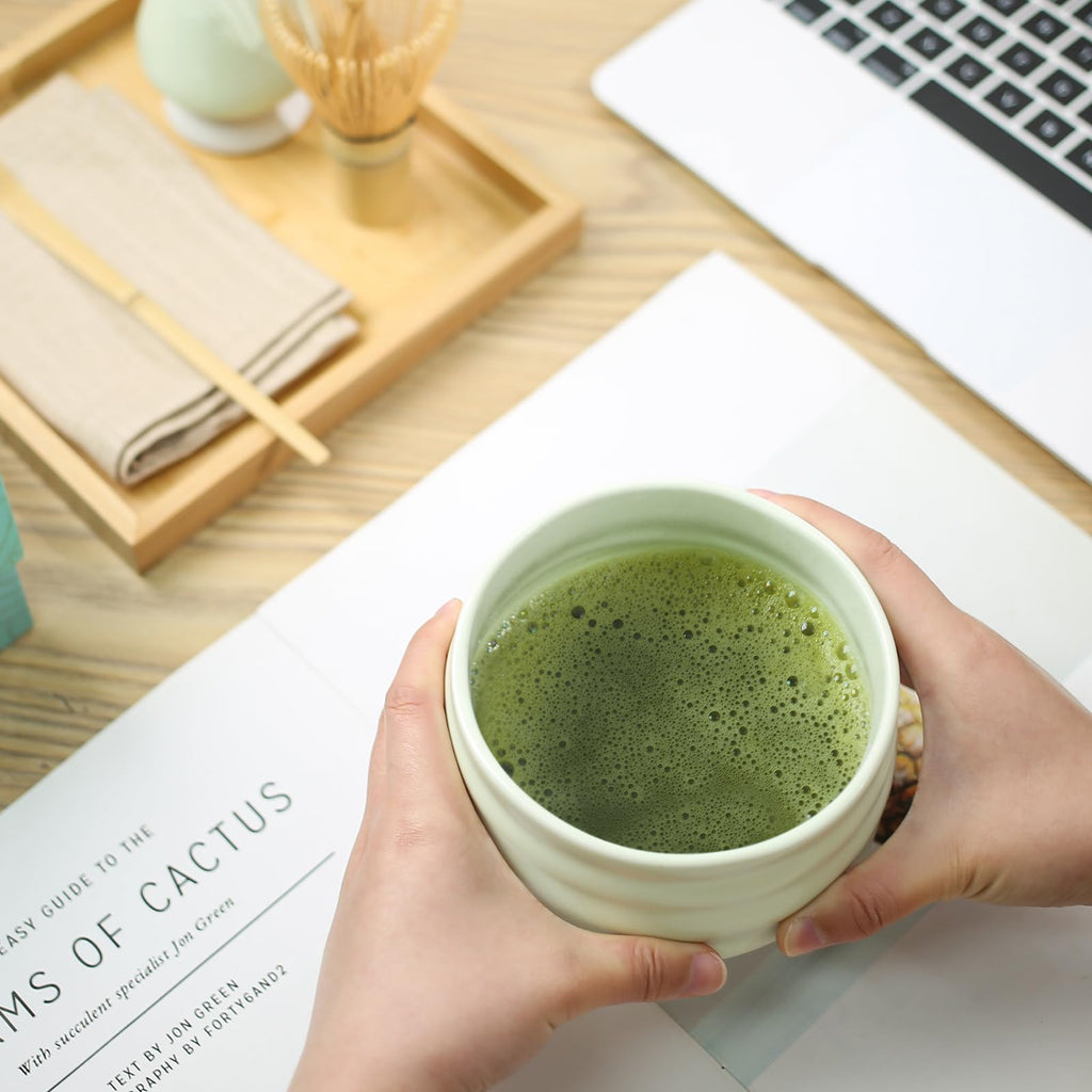 Matcha Green Tea Gift Set – 6 - Piece Ceramic Kit with Traditional Bowl (No Tray) - ZENRC Matcha Set