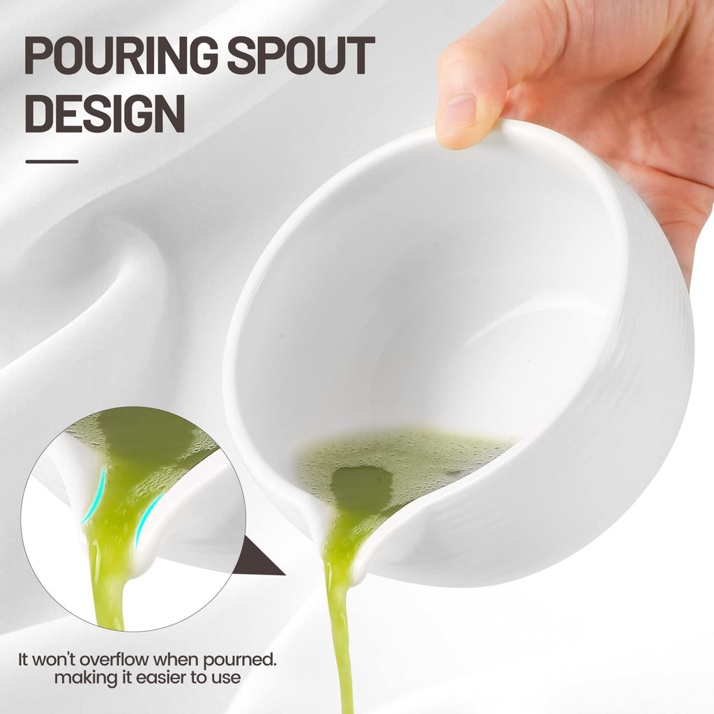 Matcha Making Set – 6 - Piece Compact Kit with Spout Bowl (No Tray) - ZENRC Matcha Set
