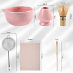 Matcha Making Set – 6 - Piece Compact Kit with Spout Bowl (No Tray) - ZENRC Matcha Set