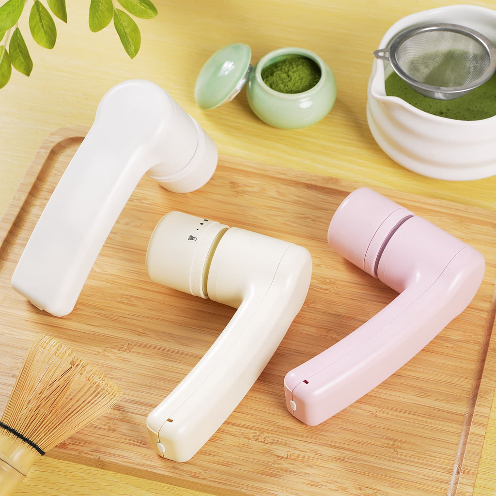 Beige White Pink Matcha Mate Whisk