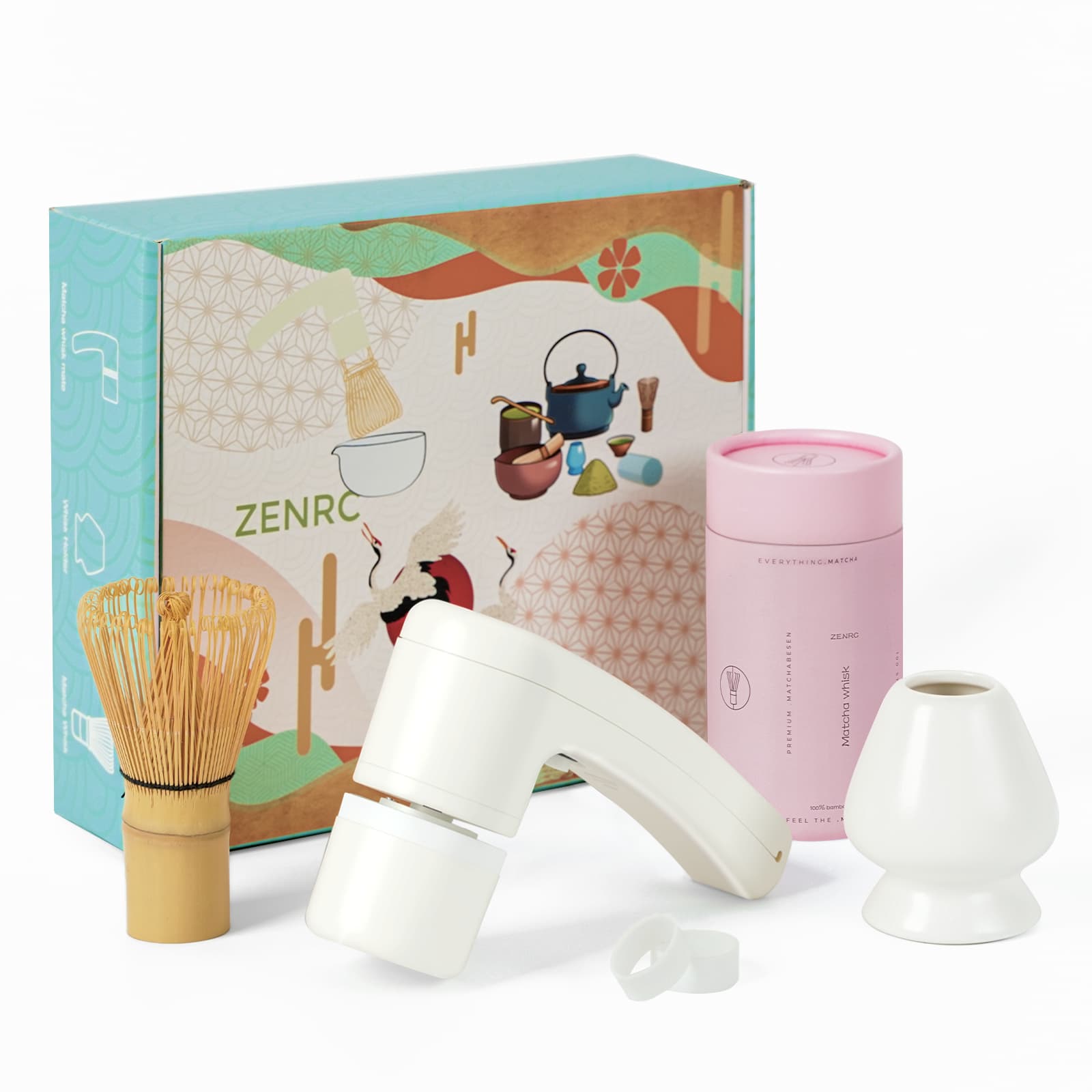 White Matcha Mate Whisk – The Mixing Mate Electric Whisk for Perfect Foam