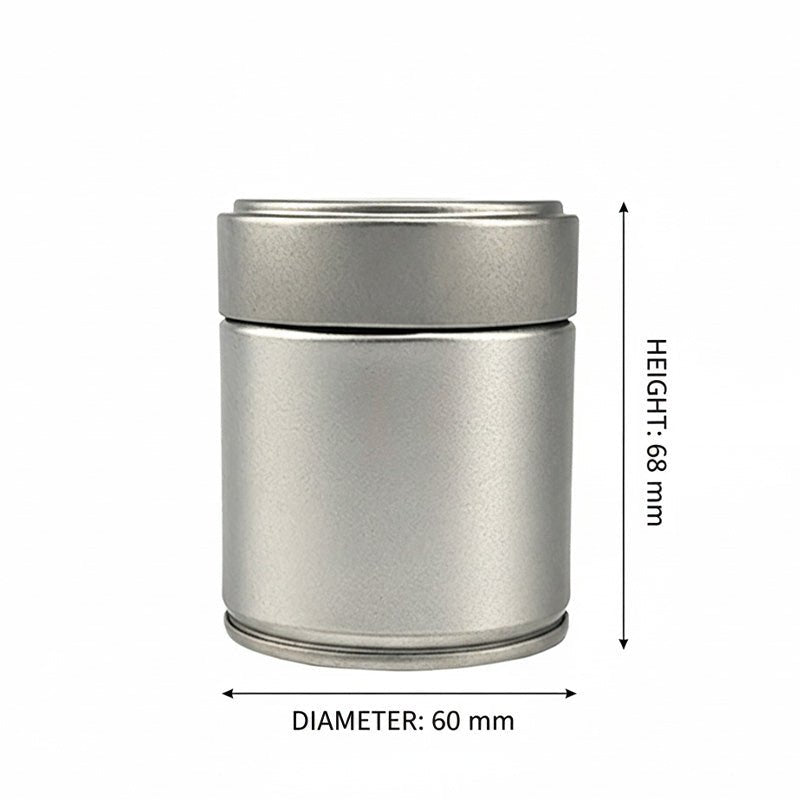 Matcha Tin Can – 60mm Diameter, 68mm Height, Airtight Food - Safe Storage - ZENRC Matcha Set