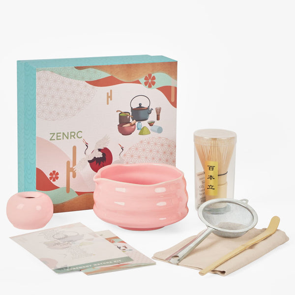 Matcha Tools Set 6-Piece – Spout Bowl & Donut Whisk Holder – ZENRC