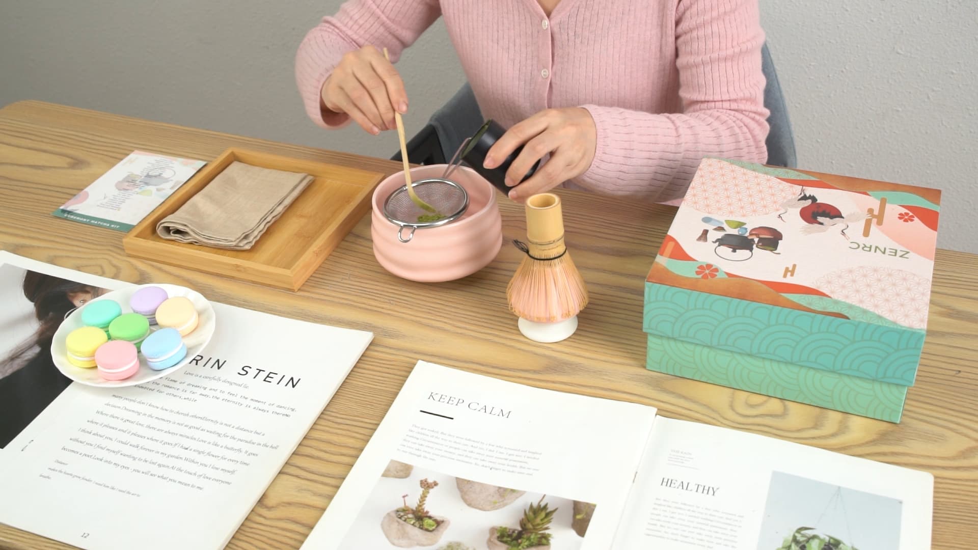 Traditional Bamboo Matcha Whisk Set For Zen-style Tea Preparation