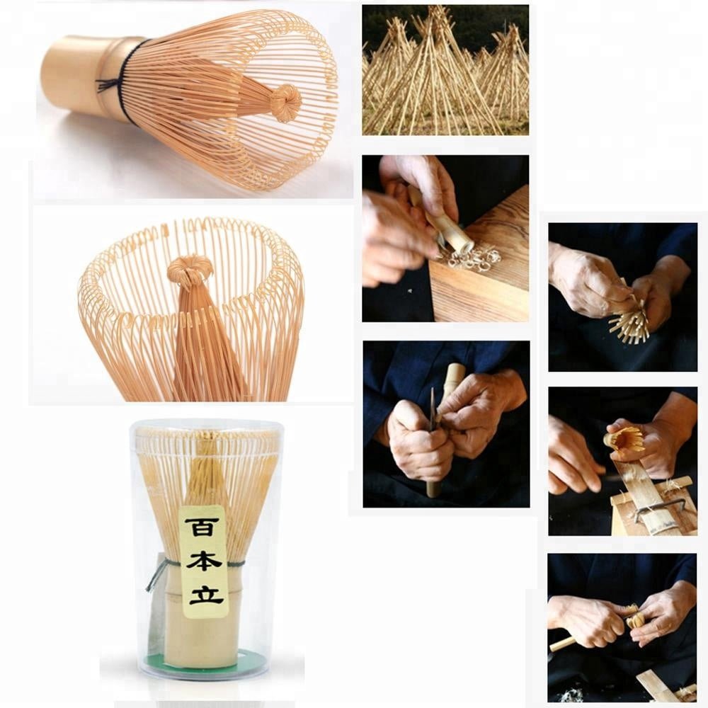 Purple Bamboo Chasen – 100 - Prong Handmade Matcha Whisk - ZENRC Matcha Set