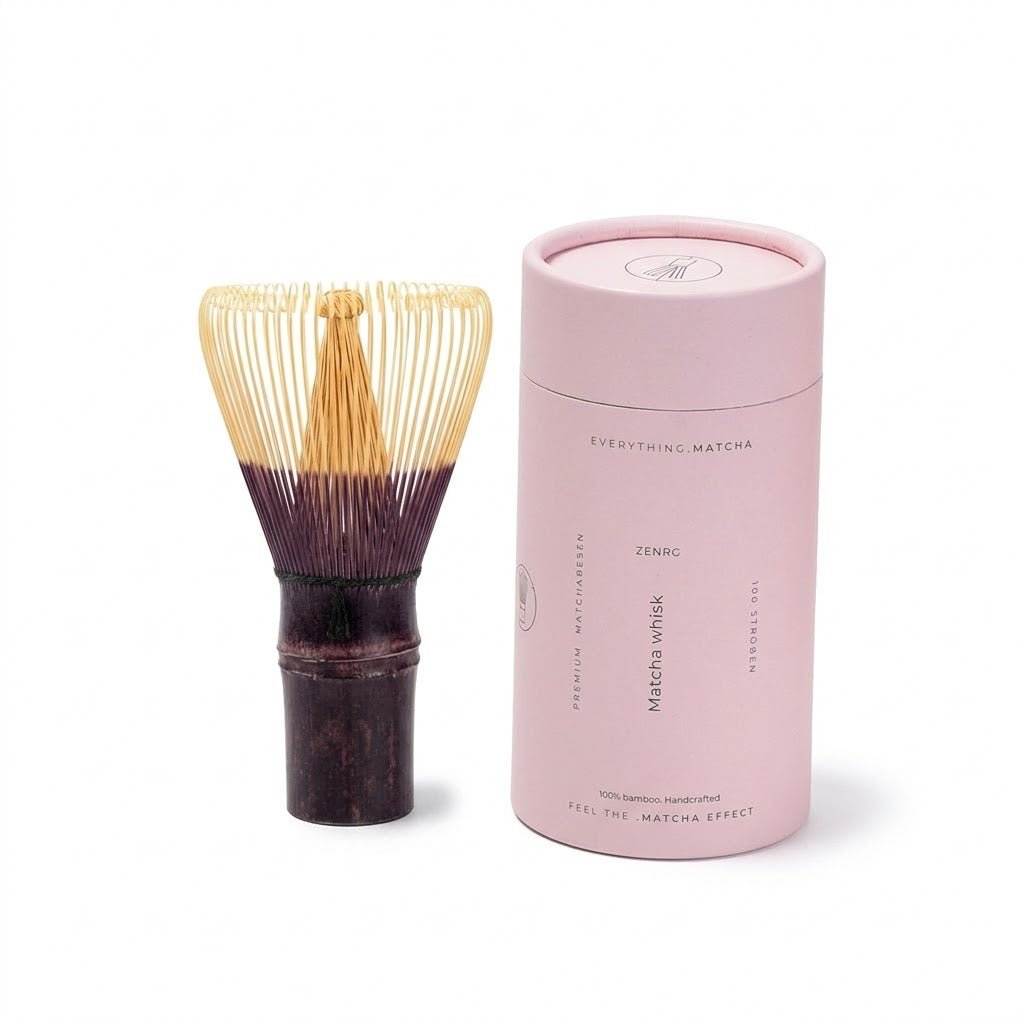 Purple Bamboo Chasen – 100 - Prong Handmade Matcha Whisk - ZENRC